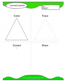 Geometrik Şekiller Çalışma Sayfaları